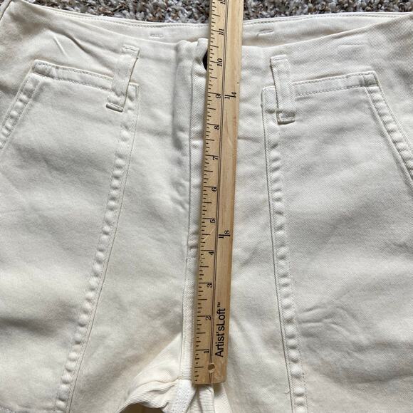 NWOT Everlane The Organic Utility Pant Womens 4 Bone Straight Leg High Rise Crop - Picture 9 of 12